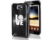 Samsung Galaxy Note i9220 i717 N7000 Black F304 Aluminum Plated Hard Case Love Volleyball