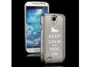 Silver Samsung Galaxy S4 S IV i9500 Rhinestone Crystal Bling Hard Back Case Cover KS432 Keep Calm and Ride On Horse Silver Samsung Galaxy S4 S IV i9500 Rhinestone Crystal Bling Hard Back Case Cover KS432 Keep Calm and Ride On Horse