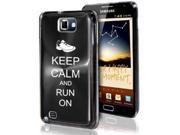 Samsung Galaxy Note i9220 i717 N7000 Black F472 Aluminum Plated Hard Case Keep Calm and Run On