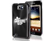 Samsung Galaxy Note i9220 i717 N7000 Black F507 Aluminum Plated Hard Case Cowgirl Up