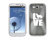 Silver Samsung Galaxy S III S3 Aluminum Plated Hard Back Case Cover K2075 Love Golden Retriever