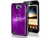 Samsung Galaxy Note i9220 i717 N7000 Purple F269 Aluminum Plated Hard Case Skull Crossbones