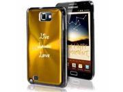 Samsung Galaxy Note i9220 i717 N7000 Gold F265 Aluminum Plated Hard Case Live Laugh Love