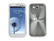 Silver Samsung Galaxy S III S3 Aluminum Plated Hard Back Case Cover K549 Queen