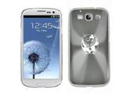 Silver Samsung Galaxy S III S3 Aluminum Plated Hard Back Case Cover K324 Cute Cow