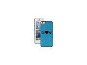 Light Blue Apple iPhone 5 5s Glitter Bling Hard Case Cover 5G729 Peace Love Soccer Ball