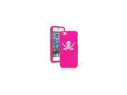 Apple iPhone 5c Snap On 2 Piece Rubber Hard Case Cover Jolly Roger Pirate Hot Pink