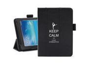 Samsung Galaxy Tab 3 7.0 7 Black Leather Case Cover Stand Keep Calm and Love Gymnastics