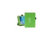 Samsung Galaxy Tab 3 7.0 7 Green Leather Case Cover Stand Keep Calm and Love Hippos