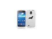 Samsung Galaxy S4 ACTIVE i537 Snap On 2 Piece Rubber Hard Case Cover Dachshund White