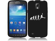 Samsung Galaxy S4 ACTIVE i537 Snap On 2 Piece Rubber Hard Case Cover Evolution Basketball Black