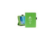 Samsung Galaxy Tab 3 7.0 7 Green Leather Case Cover Stand Keep Calm and Ride On Dirt MX Bike