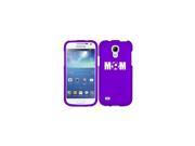 Samsung Galaxy S4 MINI S IV Snap On 2 Piece Rubber Hard Case Cover Mom Soccer Purple