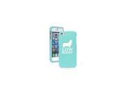Apple iPhone 5c Snap On 2 Piece Rubber Hard Case Cover Low Ridin Corgi Light Blue