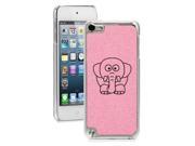 Pink Apple iPod Touch 5th Glitter Bling Hard Case Cover GR47 Cute Elephant