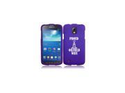 Samsung Galaxy S4 ACTIVE i537 Snap On 2 Piece Rubber Hard Case Cover Proud Oilfield Wife Purple