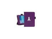 Samsung Galaxy Tab 3 7.0 7 Purple Leather Case Cover Stand Cancer Awareness Ribbon