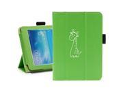 Samsung Galaxy Tab 3 7.0 7 Green Leather Case Cover Stand Cute Giraffe Cartoon
