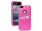 Apple iPhone 5c Aluminum Silicone Dual Layer Rugged Hard Case Cover Evolution Martial Arts Hot Pink