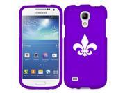 Samsung Galaxy S4 MINI S IV Snap On 2 Piece Rubber Hard Case Cover Fleur De Lis (Purple) Samsung Galaxy S4 MINI S IV Snap On 2 Piece Rubber Hard Case Cover Fleur De Lis (Purple)