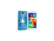 Samsung Galaxy S5 Aluminum Plated Hard Back Case Cover Frog Light Blue