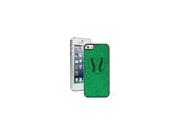 Apple iPhone 5c Glitter Bling Hard Case Cover Heart Baseball Softball Green