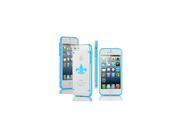 Apple iPhone 4 4s Ultra Thin Transparent Clear Hard TPU Case Cover Fleur De Lis Light Blue