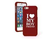 Apple iPhone 4 4s Red Snap On 2 Piece Rubber Hard Case Cover I Love My Boyfriend