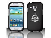 Samsung Galaxy S III S3 MINI i8190 Snap On 2 Piece Rubber Hard Case Cover Triquetra Symbol Celtic Knot (Black) Samsung Galaxy S III S3 MINI i8190 Snap On 2 Piece Rubber Hard Case Cover Triquetra Symbol Celtic Knot (Black)