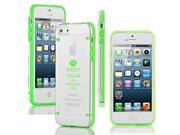 Apple iPhone 4 4s Ultra Thin Transparent Clear Hard TPU Case Cover Keep Calm and Rescue On Animal Dogs Paw Print Green