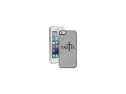 Apple iPhone 5c Glitter Bling Hard Case Cover Faith Cross Silver