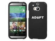 HTC ONE M8 Snap On 2 Piece Rubber Hard Case Cover Adopt Paw Print (Black) HTC ONE M8 Snap On 2 Piece Rubber Hard Case Cover Adopt Paw Print (Black)