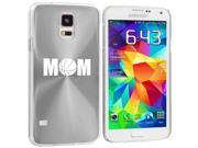 Samsung Galaxy S5 Aluminum Plated Hard Back Case Cover Mom Basketball Silver