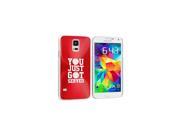 Samsung Galaxy S5 Aluminum Plated Hard Back Case Cover You Just Got Served Volleyball Red