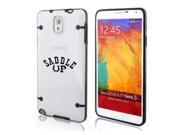 Samsung Galaxy Note 4 Ultra Thin Transparent Clear Hard TPU Case Cover Saddle Up Horseshoe Country Black