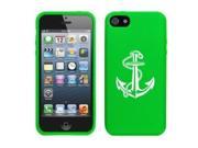 Apple iPhone 5 5s Silicone Soft Rubber Skin Case Cover Anchor With Rope Green