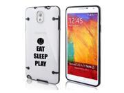 Samsung Galaxy Note 4 Ultra Thin Transparent Clear Hard TPU Case Cover Eat Sleep Play Basketball Black