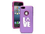 Apple iPhone 6 Plus 6s Plus Aluminum Silicone Dual Layer Hard Case Cover Love Penguin Purple