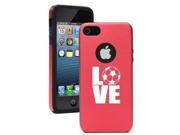 Apple iPhone 6 6s Aluminum Silicone Dual Layer Hard Case Cover Love Soccer (Red) Apple iPhone 6 6s Aluminum Silicone Dual Layer Hard Case Cover Love Soccer (Red)