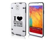 Samsung Galaxy Note 4 Ultra Thin Transparent Clear Hard TPU Case Cover I Love Someone with Autism Black