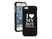 Apple iPhone 6 6s Snap On 2 Piece Rubber Hard Case Cover I Love My Boyfriend Black