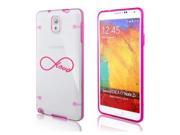 Samsung Galaxy Note 4 Ultra Thin Transparent Clear Hard TPU Case Cover Infinity Infinite Love Hot Pink