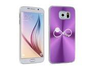 Samsung Galaxy S6 Edge Aluminum Plated Hard Back Case Cover Infinite Infinity Love for Basketball Purple
