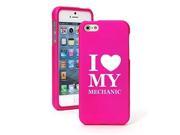 Apple iPhone 5c Snap On 2 Piece Rubber Hard Case Cover I Love Heart My Mechanic Hot Pink
