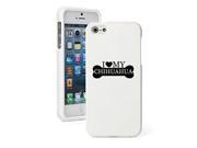 Apple iPhone 6 6s Snap On 2 Piece Rubber Hard Case Cover I Love My Chihuahua White