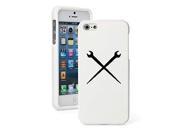 Apple iPhone 4 4s Snap On 2 Piece Rubber Hard Case Cover Spud Wrenches Ironworker White