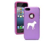 Apple iPhone 6 6s Aluminum Silicone Dual Layer Hard Case Cover Boston Terrier Purple