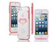 Apple iPhone 4 4s Ultra Thin Transparent Clear Hard TPU Case Cover Heart Stars Gymnast Love Gymnastics Light Pink