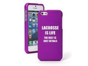 Apple iPhone 6 6s Snap On 2 Piece Rubber Hard Case Cover Lacrosse Is Life Purple