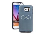 Samsung Galaxy S6 Aluminum Silicone Dual Layer Hard Case Cover Infinity Infinite Dance Forever Grey